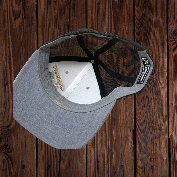 Godley Mafia Texas Tractor Embroidered Trucker Hat Cap Snapback Gray Mesh Back - Picture 6 of 7